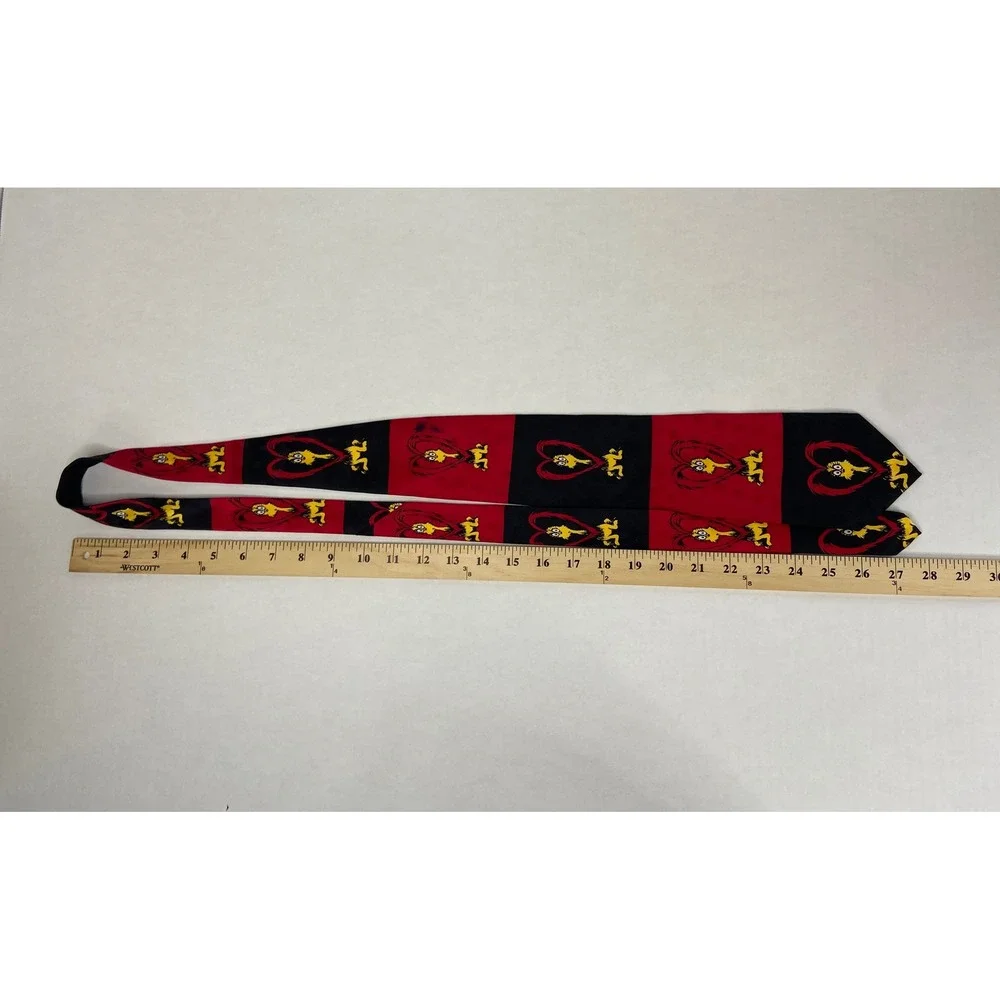 Vintage Dr Seuss‎ Silk Tie 1996 Red Black Thing Character Novelty Mens Necktie